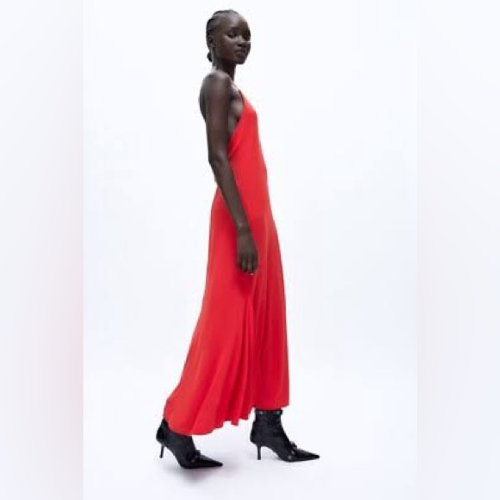 ZARA Strappy Back Slip Maxi Dress | Size S | NWOT - Picture 4 of 7